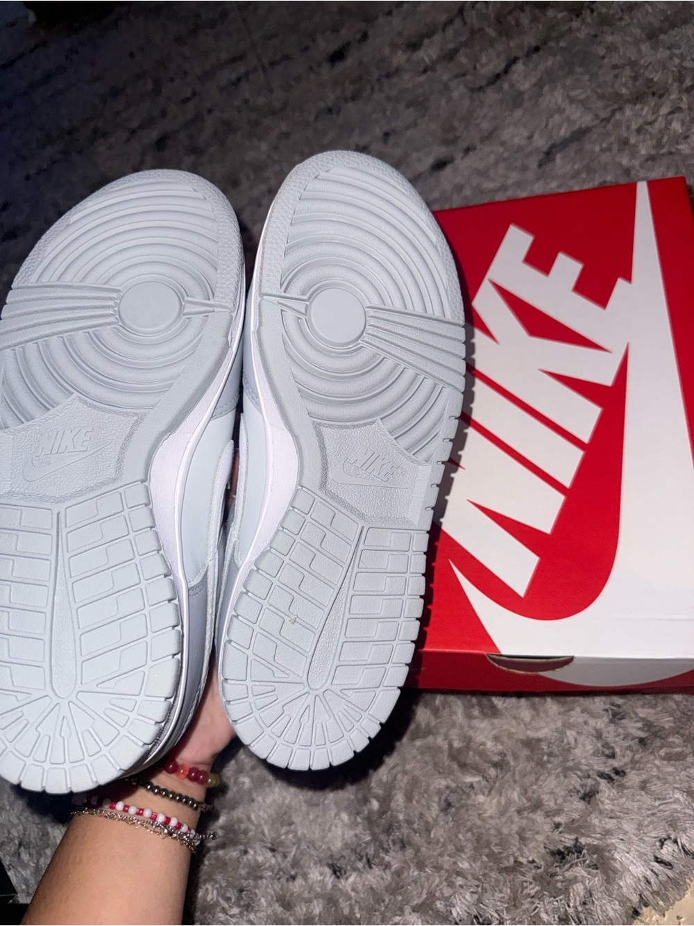 Nike Low-Top Sneakers in Light Gray & White - Picture 10 of 10